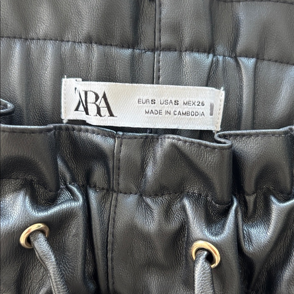 Zara Black Paperbag Waist Ankle Pants - Picture 3 of 9